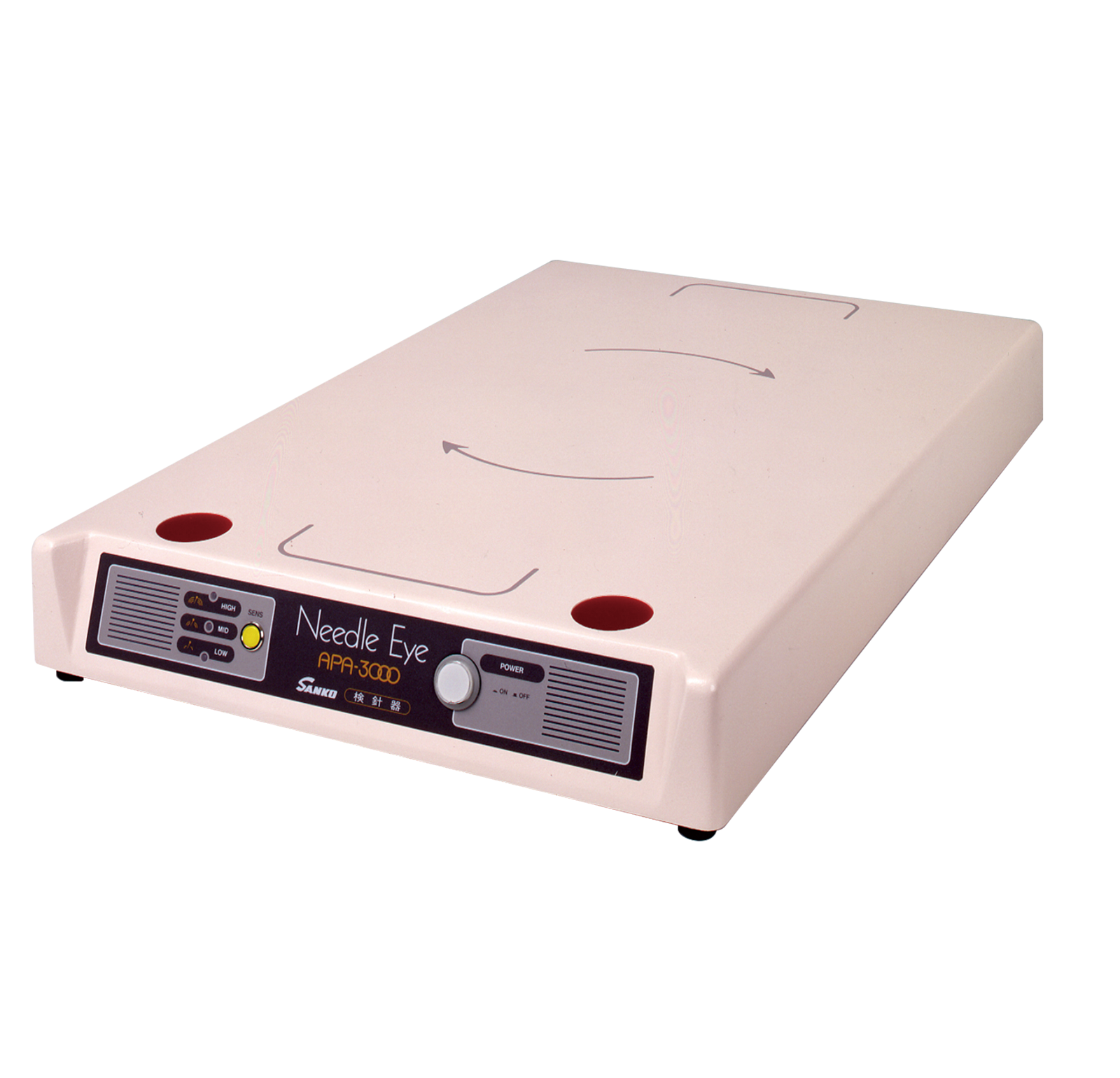 日本三高進口APA-3000臺式檢針機配備SAS電路，用于服裝產(chǎn)品的余針檢測